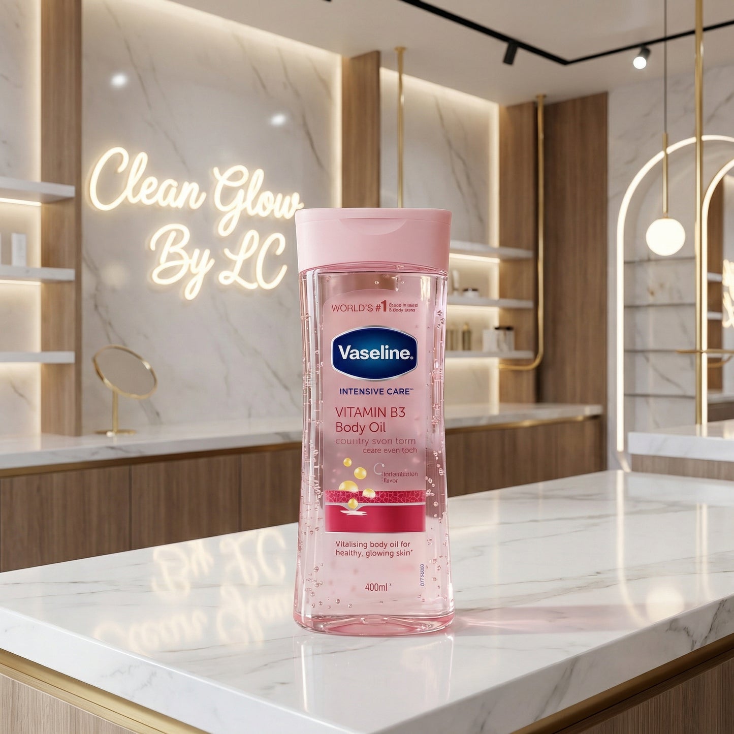 Vaseline pink Vitamin B3 Body Oil( 200ml )– Hydrating & Brightening Body Oil 1 per unit