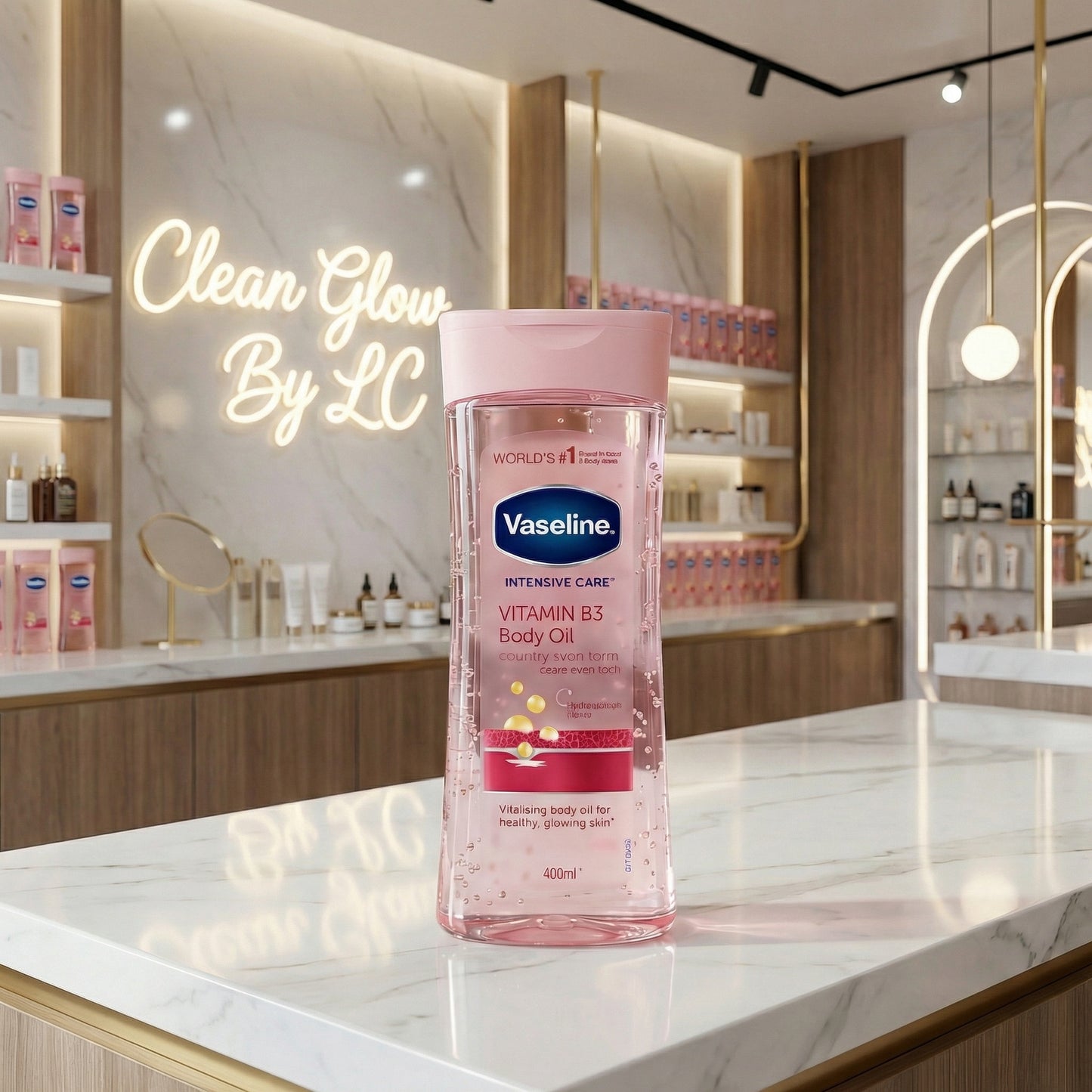 Vaseline pink Vitamin B3 Body Oil( 200ml )– Hydrating & Brightening Body Oil 1 per unit