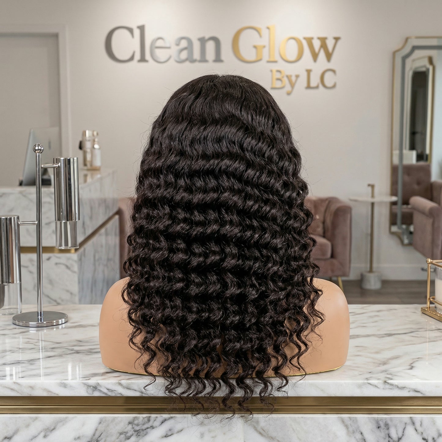 13x4 HD Lace Frontal Deep Wave Wig - 210% Density - 16" - GLUELESS